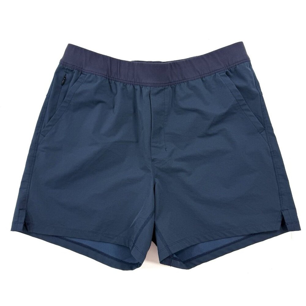 Public Rec Flex Shorts Mens Size 34 Navy Blue Elastic Waist Gym Athletic Workout